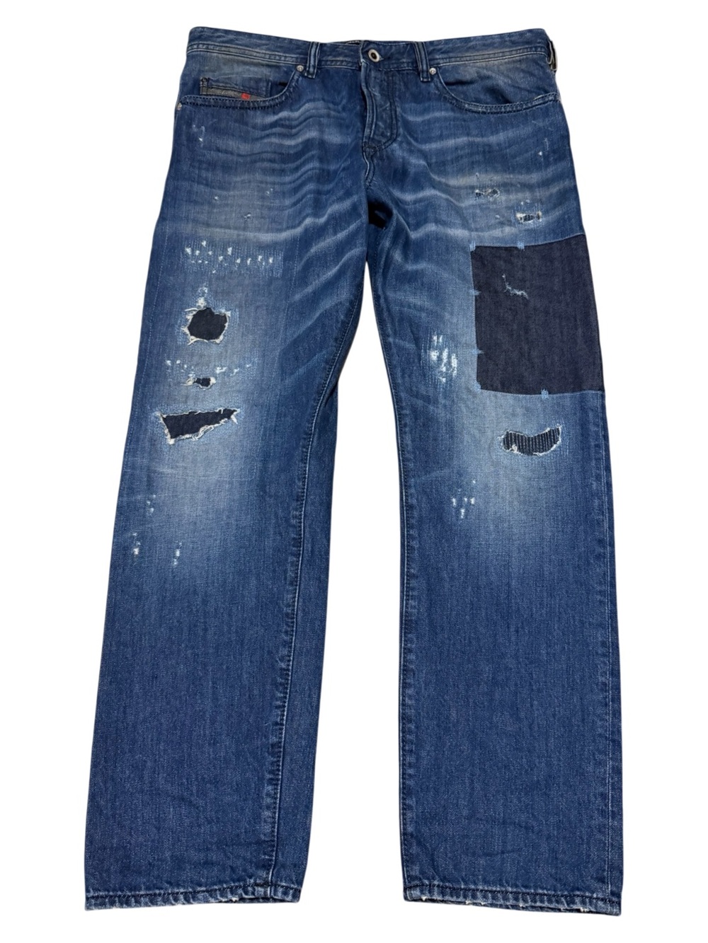Diesel Sleenker DNA F/W 2016 Release Buster Patchwork Slim Tapered Jeans 36x30